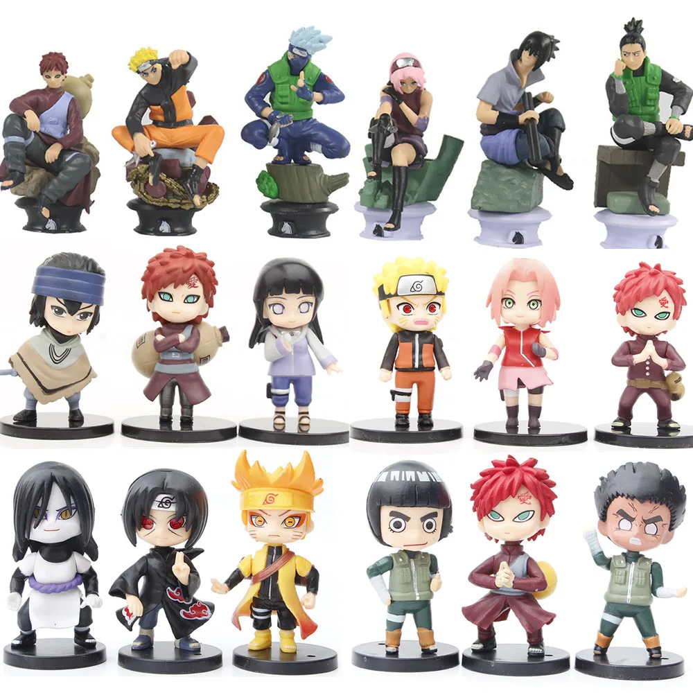 

Naruto Figure Toys Set Uzumaki Naruto Uchiha Sasuke Action Anime Model PVC Statue figurine Collectible Toy