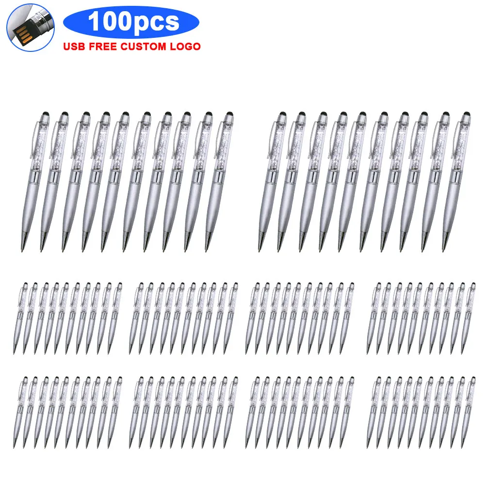 

bulk 100pcs free logo usb 2.0 metal flash drive usb16GB 32GB 64GB USB Flash Drives Metal USB 128gb 8gb 4gb High-speed Pen Drive