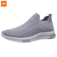 xiaomi mijia men sport shoes lightweight running shoes fashion athletic casual shoes breathable walking knit slip on sneakers