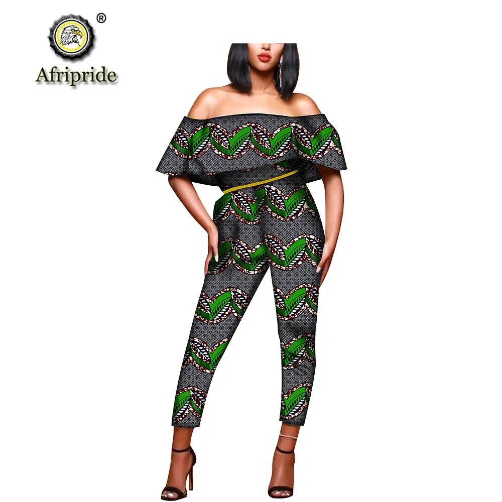 2019 женский комбинезон Африканский осенний принт Анкары Дашики базин богатый для