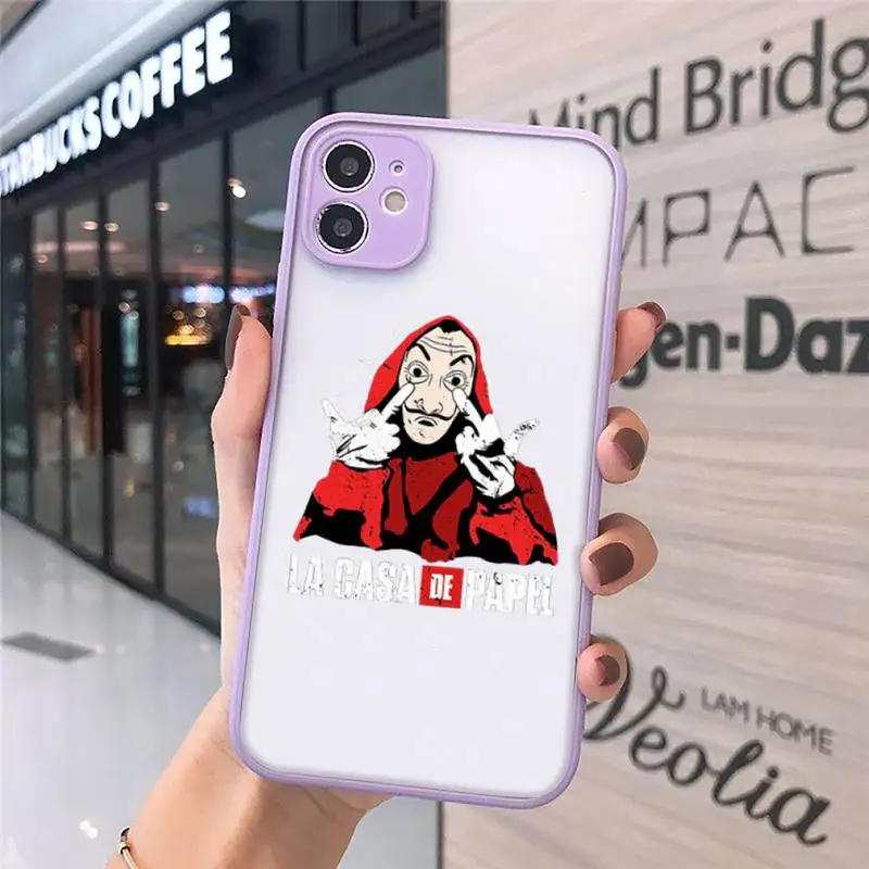 

Money Heist Phone Case Matte For iPhone 12 Mini 11 Pro XR XS Max 7 8 Plus X Hard PC Back Cover