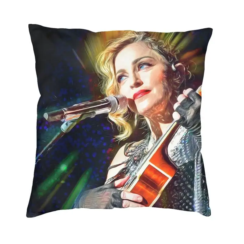 

Queen Of Pop Madonna Fans Cushion Covers Polyester Electronica Singer Throw Pillow Case Living Room Decoration Pillowcase