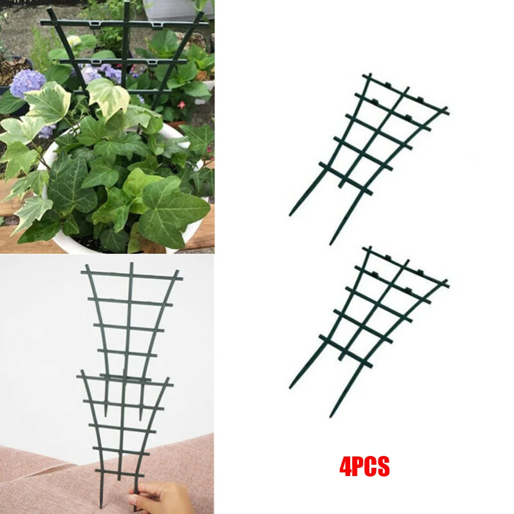 

4PCS Plant Support Rack Garden Plastic Trellis Flower Vines Climbing Stand