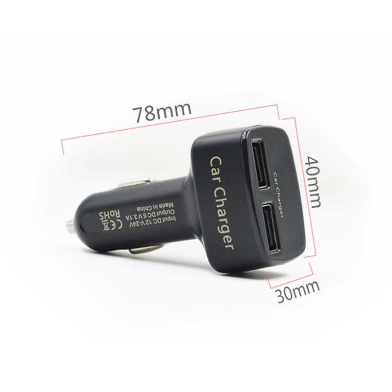 1 шт. 3.1A двойной USB профессиональное автомобильное зарядное устройство ЖК-дисплей