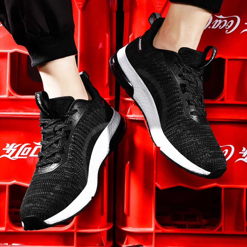 

2020 Fashion Men Running Shoes New Brand Men's Sport Shoes Breathable Sole Mesh Lace-up Outdoor High Quality Trainer Sneakers