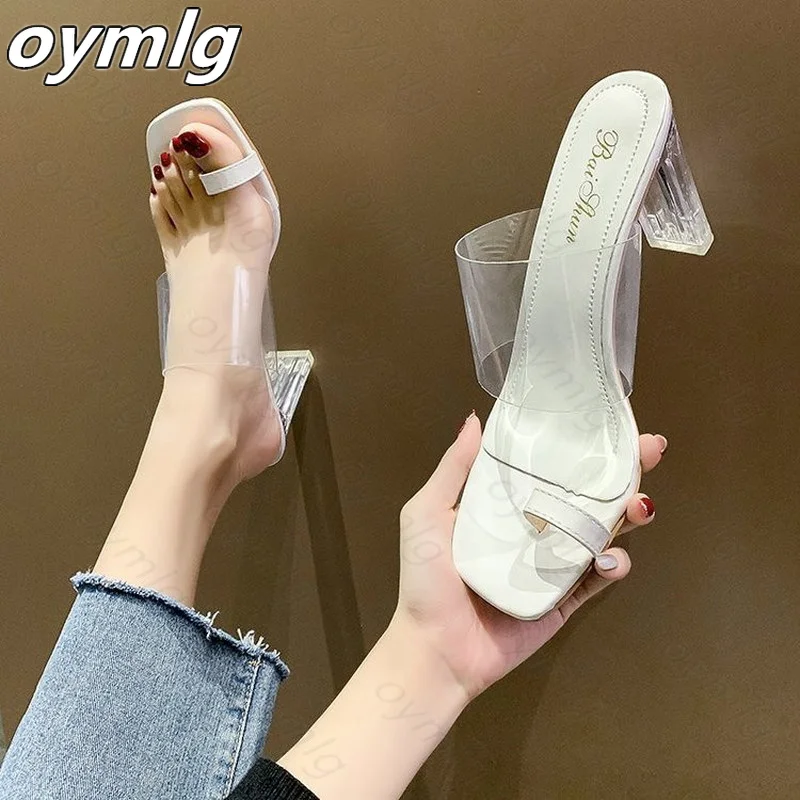 Пикантная женская обувь на высоком каблуке из натуральной кожи Обувь прозрачном