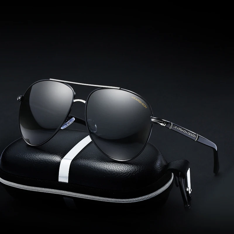 Поляризационные солнцезащитные очки мужские для пилота вождения авиационные