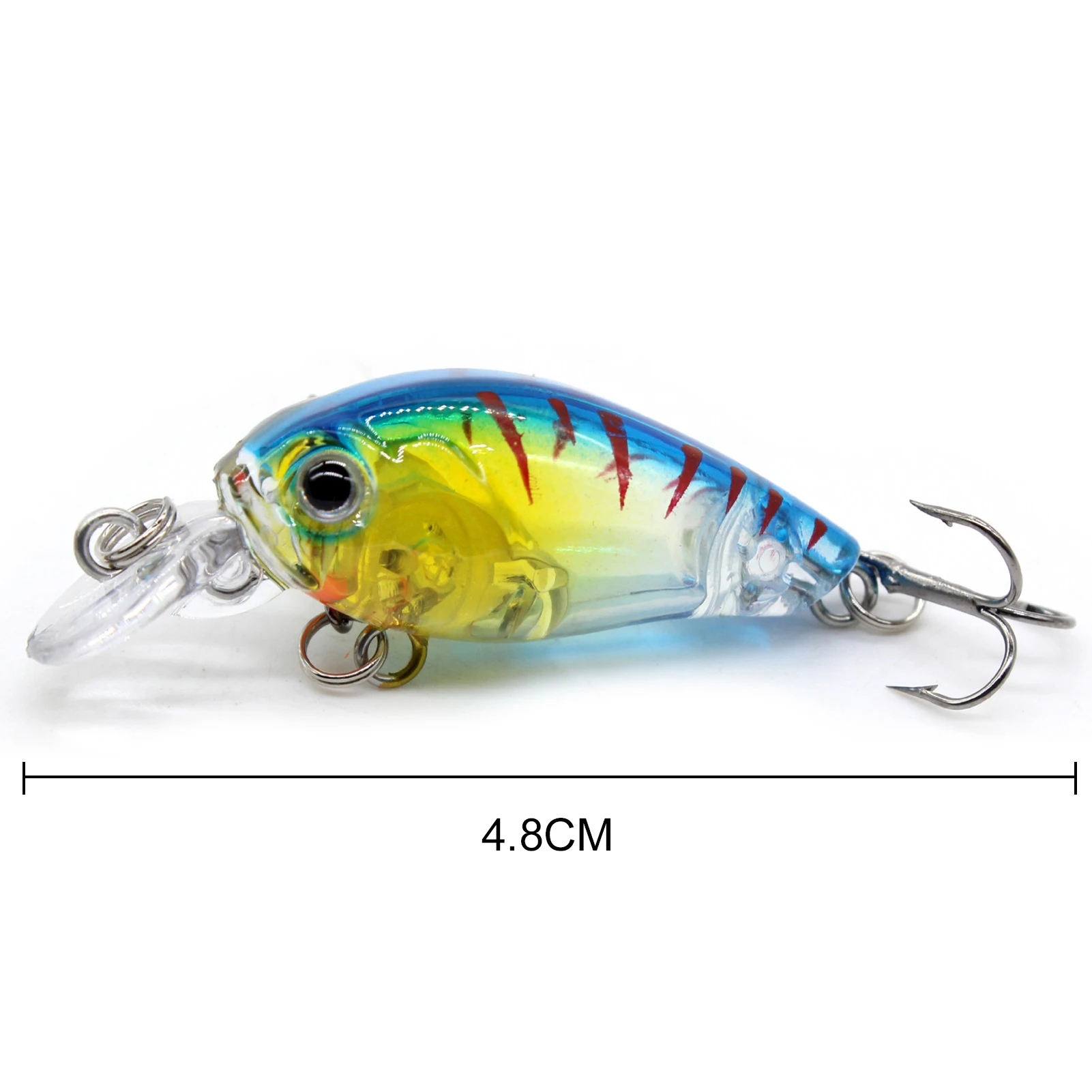

4g 4.8cm Artificial Fishing Lure Shallow Deep Diving Swim Bait Wobble Hooks for Bass Trout Salmon Lifelike Fishing Tackle tool