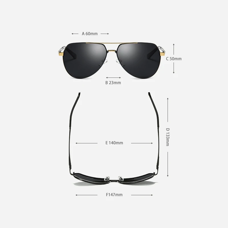 Мужские солнцезащитные очки в металлической оправе YSO поляризационные с защитой