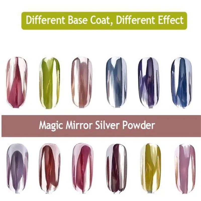 1 коробка 1g гвоздь с зеркальным блеском порошок металлический Цвет УФ-гель для