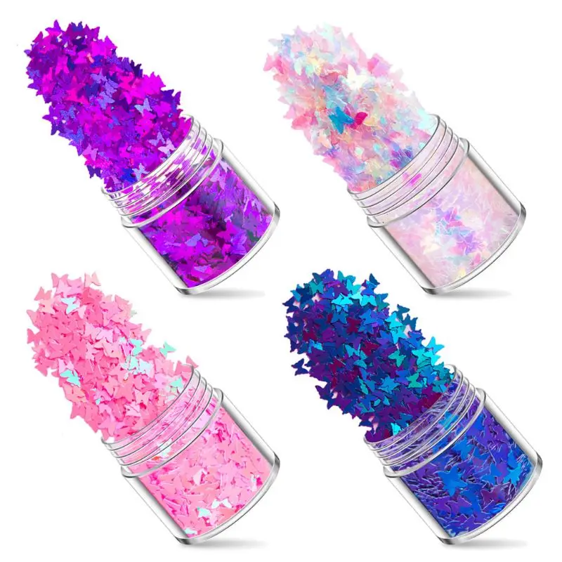 

P15F 12 Colors Mixed Holographic Makeup Chunky Glitter Face Body Eye Hair Nail Epoxy Resin Festival Chunky Hexagons Sequins