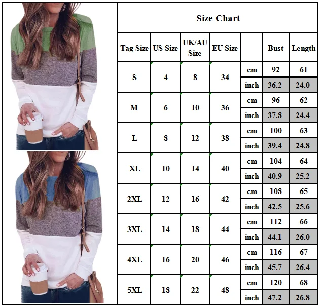

Trevor Womens Colorblock Sweashirts Pullover Shirt Tops Casual Long Sleeve Tunic Blouse