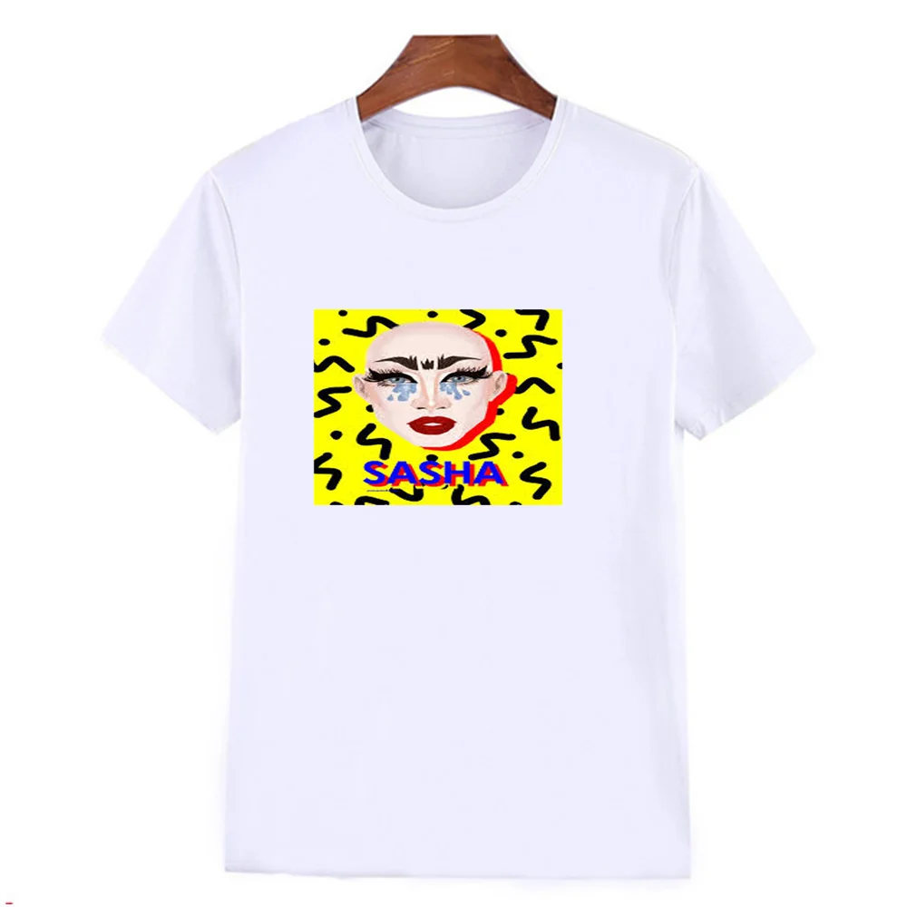 woman summer short-sleeved Sasha Love printed shirt fashion ladies tops popular new casual O-neck XL funny comfortable T-shirt | Женская - Фото №1
