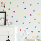 Креативная настенная паста с принтом, Цветные Волнистые точки, наклейки для дома, детской комнаты, детского сада, украшение для комнаты, милый Большой Настенный декор