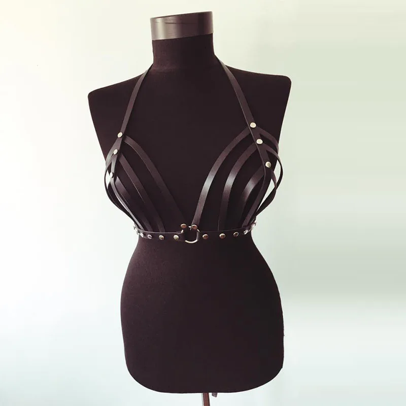 WKY сексуальный женский бюстгальтер на бретельках с лямкой через шею клетка фетиш