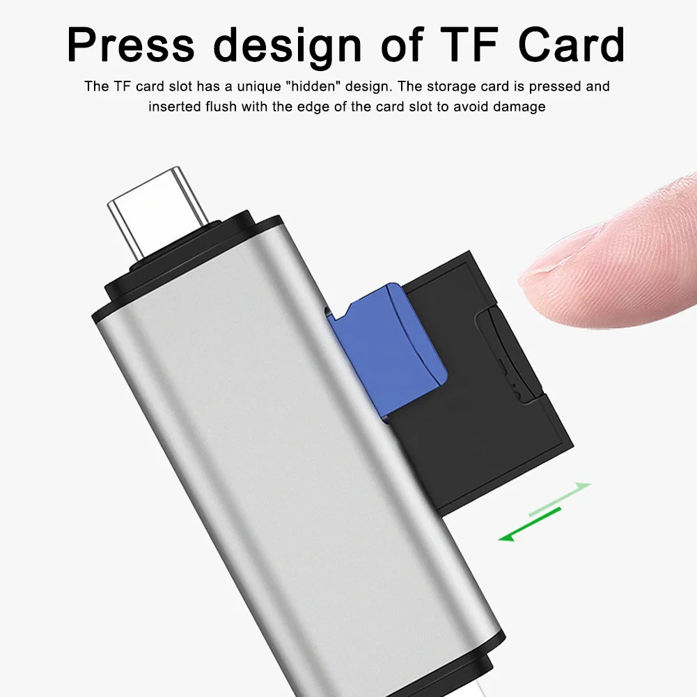 Кардридер Mini Type C Прочный USB 3 0 кардридер ноутбук телефон для SD TF высокоскоростной