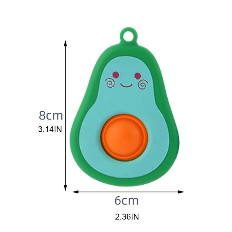 

3Inch Fidget Toy Finger Bubble Novelty Gift Sensory Toy Keychain with String for Kids Adults Toddler Anxiety Relief