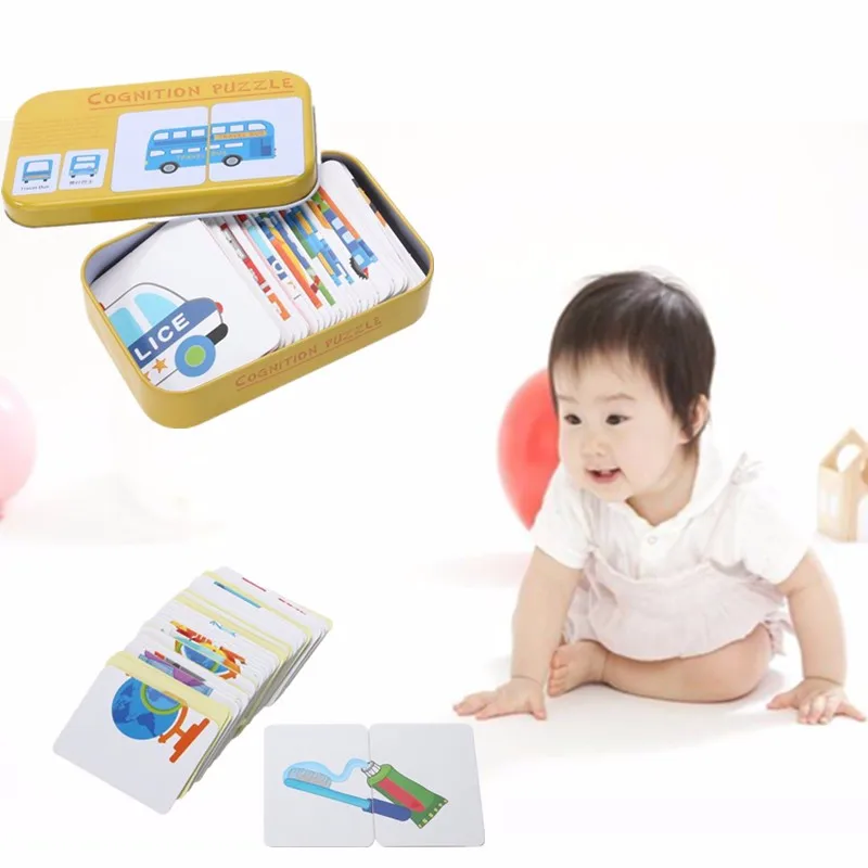 

Развивающая Волшебная детская головоломка с алфавитом, железная коробка, Детские карточки, игрушки