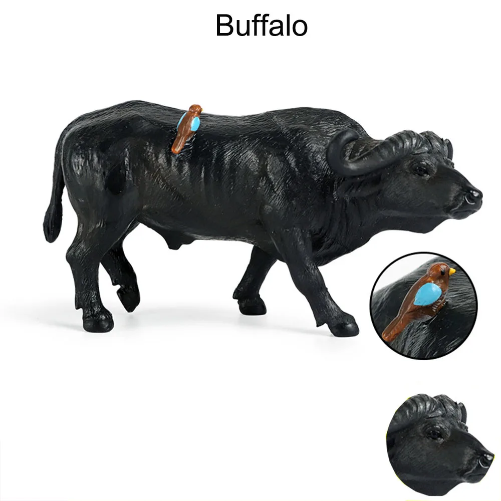

Classics Collectible Simulation Farm Animal Poultry Buffalo Model Figurines Action Figures PVC Ornaments Educational Kids Toys