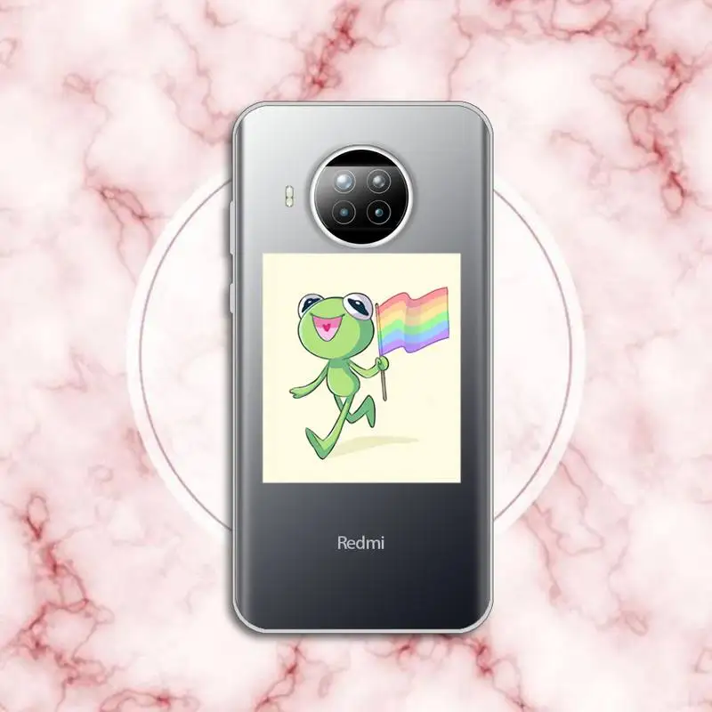 

Kermit the Frog Phone Case Transparent for Xiaomi Redmi note 10 t 8 9 pro lite 11