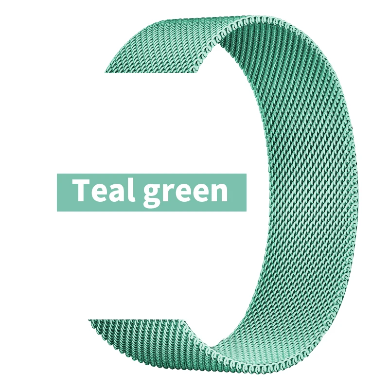 Темно-зеленые полосы 44 мм ремешок для часов Миланская петля браслет наручных iwatch