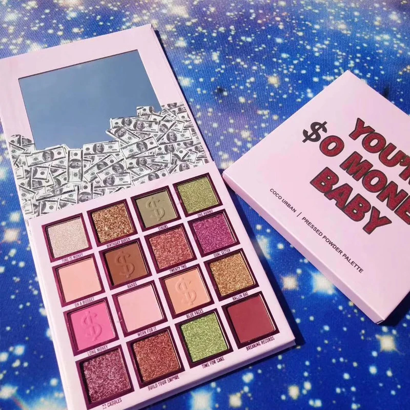 Тени для век 16 цветов пигментная Палитра матовый перламутровый Блестящий