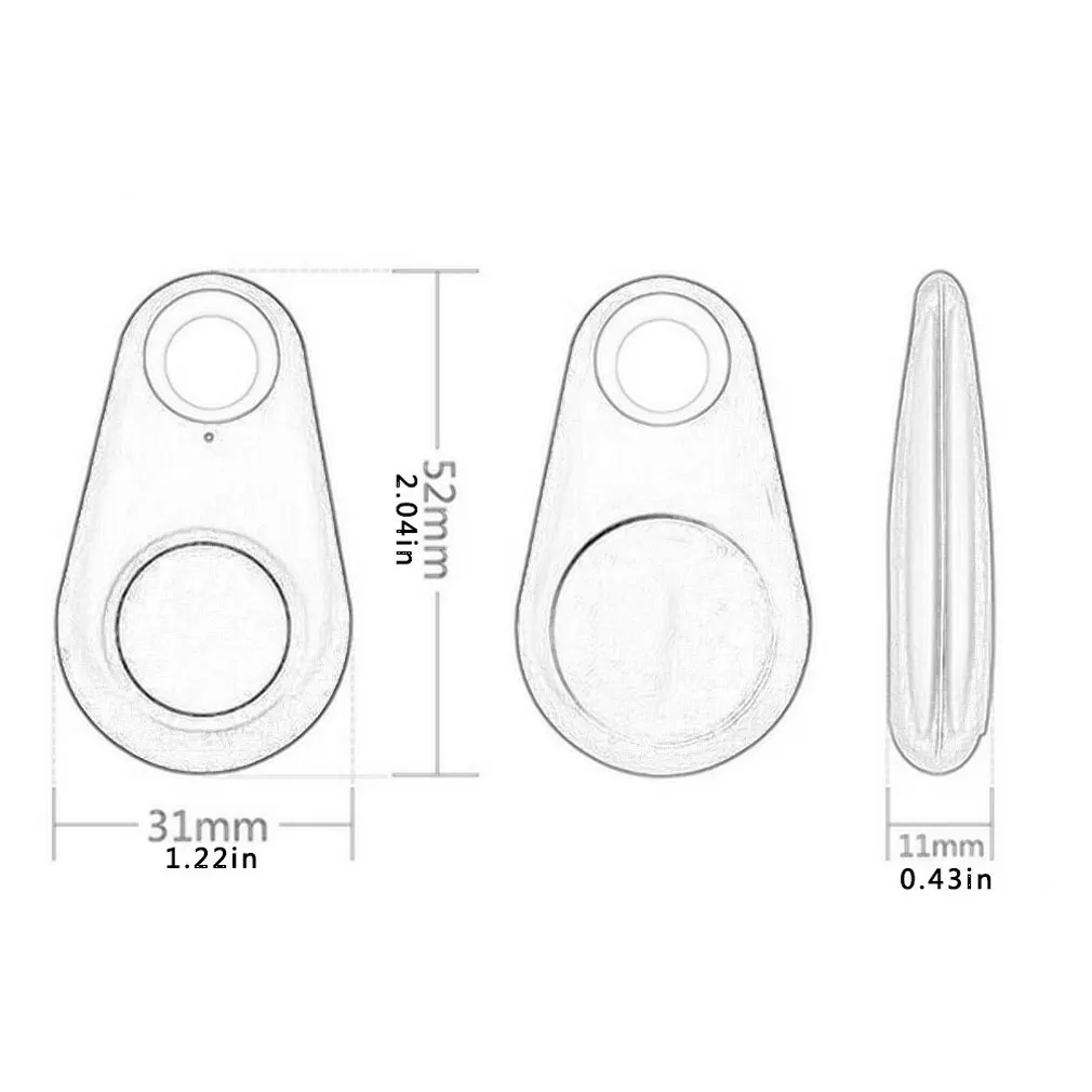 

Mini Fashion Smart Dog Pets Bluetooth 4.0 GPS Tracker Anti-lost Alarm Tag Wireless Child Bag Wallet Key Finder Locator