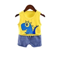 new summer baby clothes suit children boys girls cartoon vest shorts 2pcssets toddler fashion casual clothing kids tracksuits