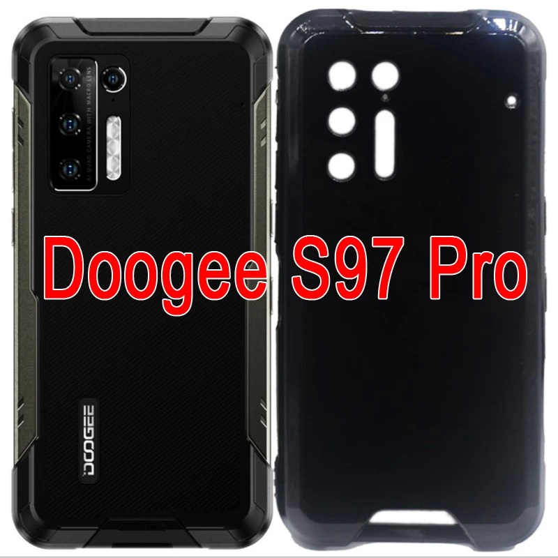 Fine Hole Back Cover For Doogee S97 Pro Case Silicone Soft TPU Phone Case For Doogee S 97 Pro Protective Film