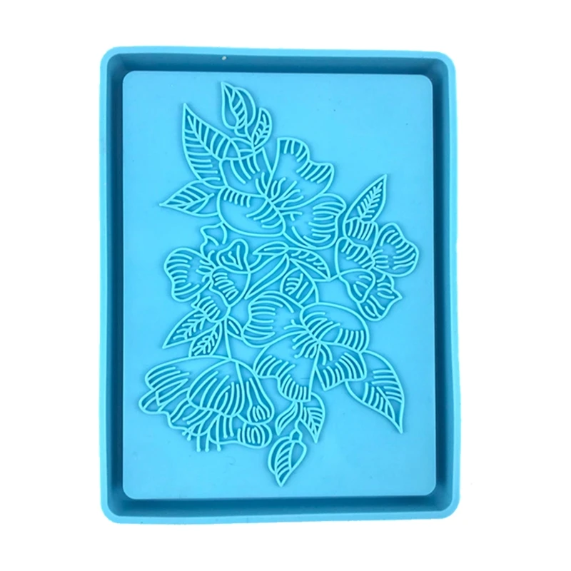 Rolling Tray Epoxy Resin Mold Jewelry Storage Holder Silicone Mould DIY Crafts Serving Plate Decorations Casting Tool Au17 21 | Украшения и