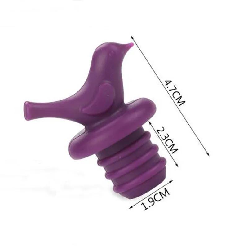 3 шт. Силиконовая пробка для бутылки вина с милой птицей креативная винной