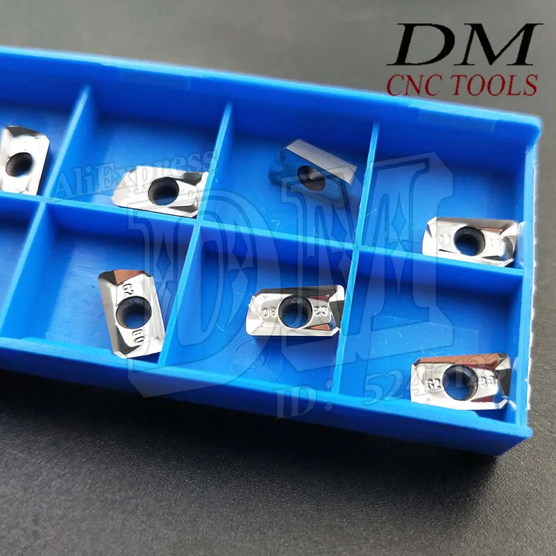 

10pcs APKT1135PDFR-G2 H01 Face Mill Aluminium Carbide Insert Cutting Tool Right Angle Milling Inserts for BAP300R