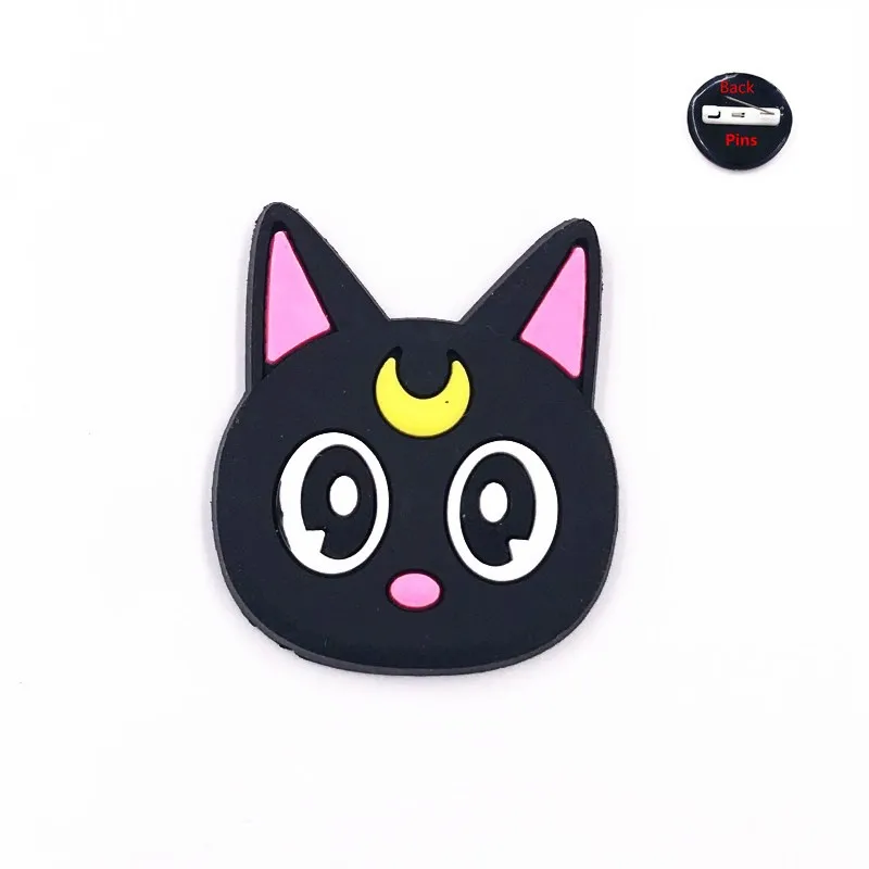 7 шт./компл. Горячие радужные Luna Cat Сейлор Мун дизайнерские Броши бейджи ПВХ Милые