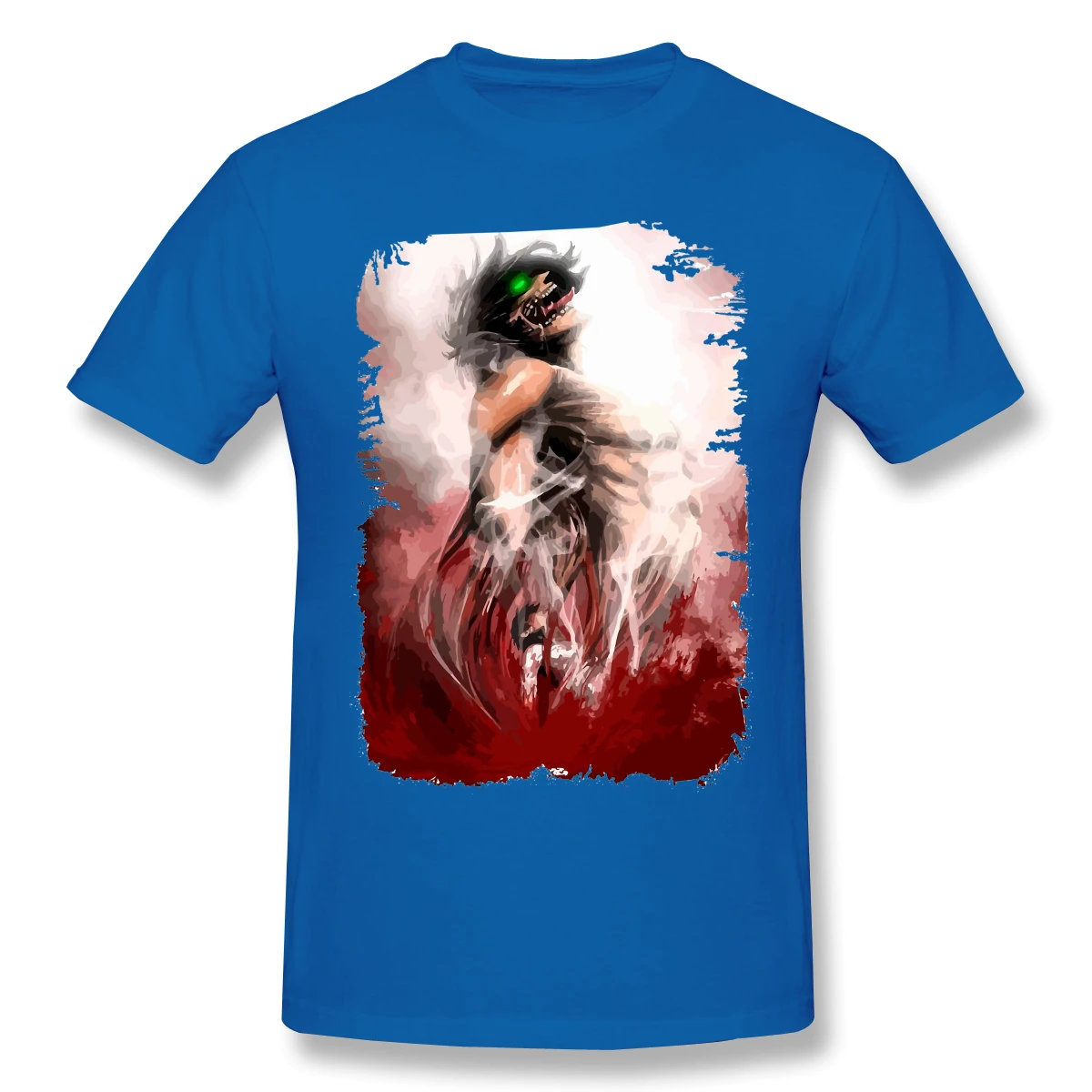 

Men Attack On Titan Black T-Shirt Eren Yeager Pure Cotton Tees Harajuku TShirt