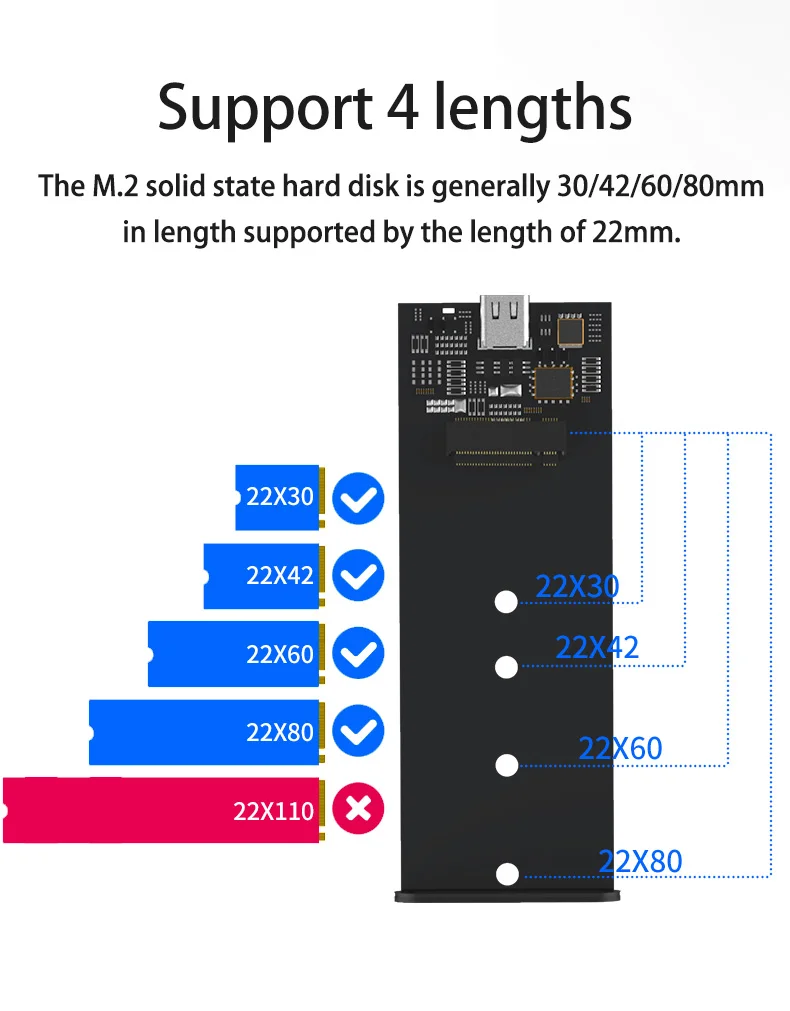 Blueendless SSD M2 PCIe NVMe/NGFF Тип C к USB 3,1 чехол 2,5 'алюминиевый внешний корпус для хранения USB жесткий диск Caddy Box