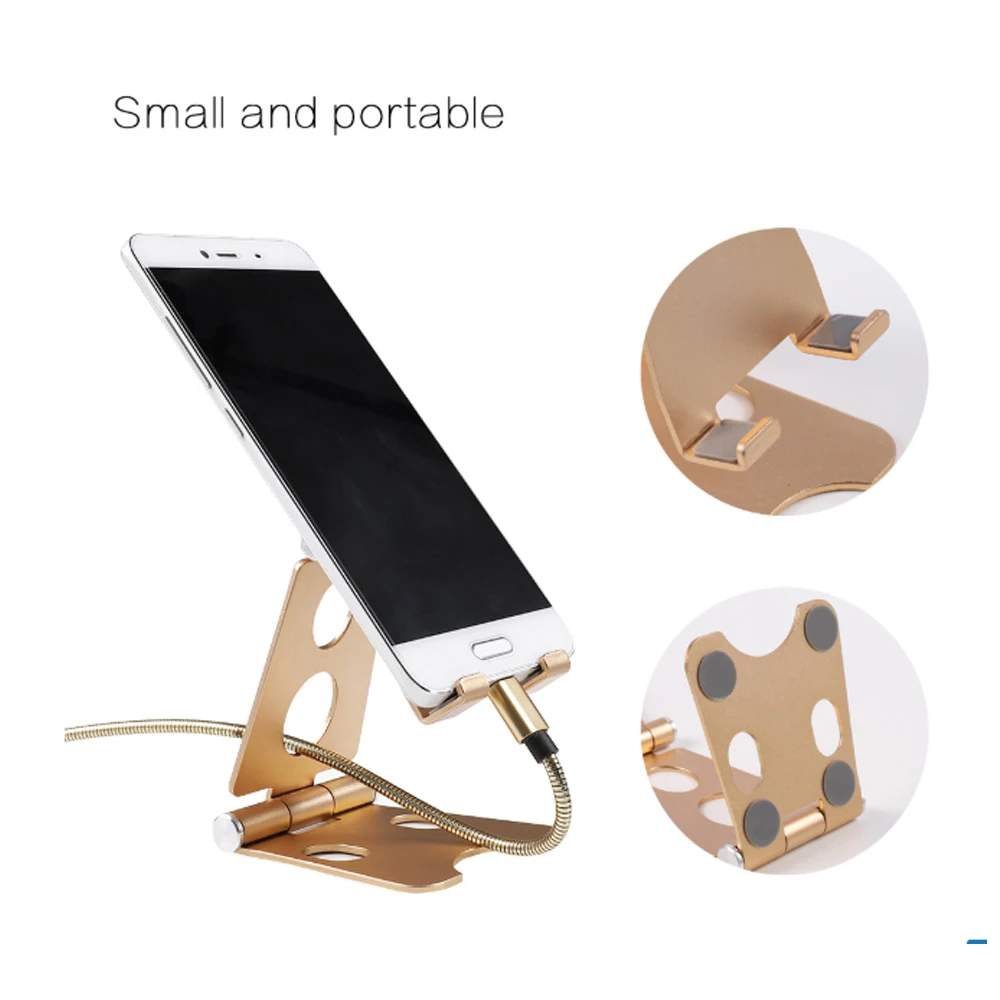 Desktop metal mobile phone holder folding portable for xiaomi 9E Video conferencing online class learning to watch videos | Мобильные