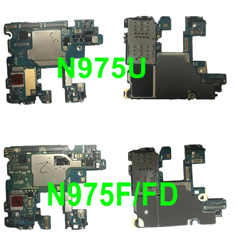 Unlocked Motherboard For Samsung Galaxy Note 10 N970F N970FD N970U NOTE Plus N975F N976B 5G N976v N975U N975FD 256GB 512GB | Мобильные