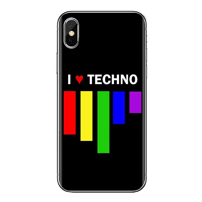 С надписью I Love техническая технология музыка мягкий чехол для телефона из ТПУ с