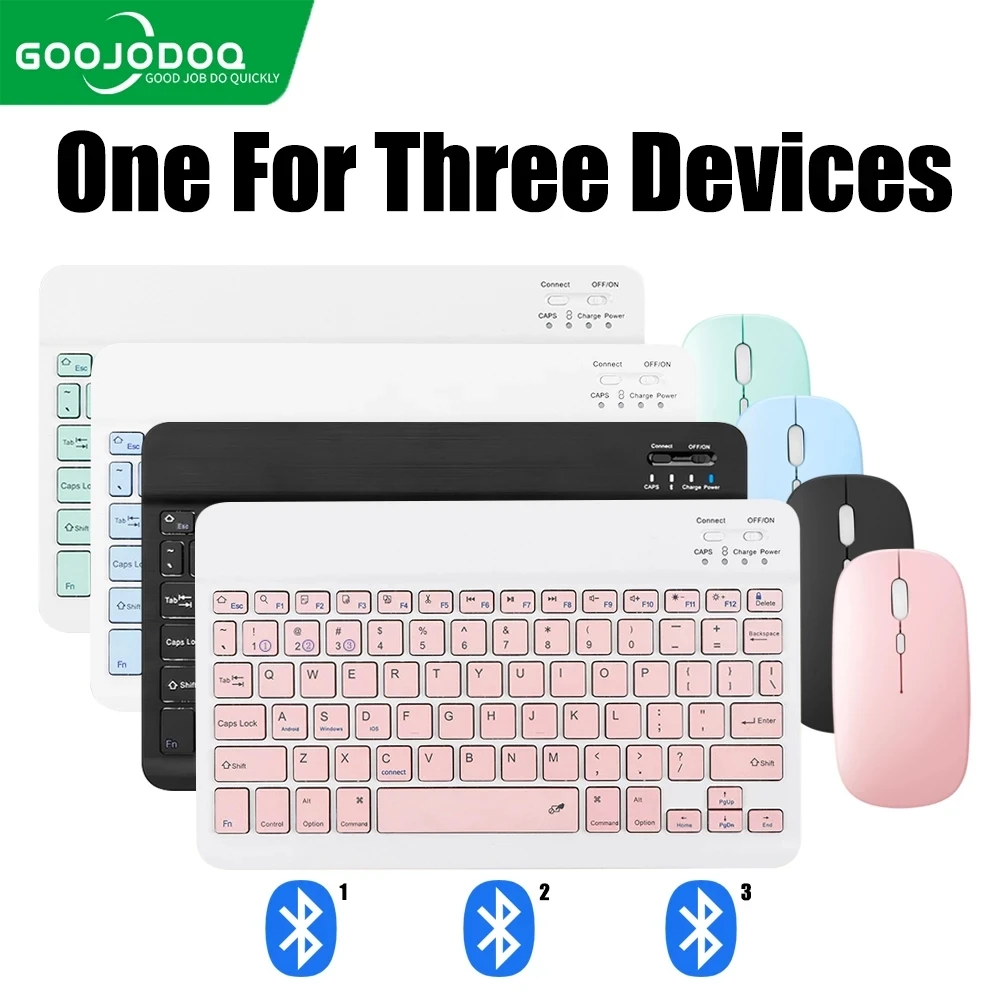 Беспроводная клавиатура для планшета iPad Pro 2020 11 12,9 10,5 Teclado, Bluetooth клавиатура мышь для iPad 8th 7th Air 4 3 2 - изображение