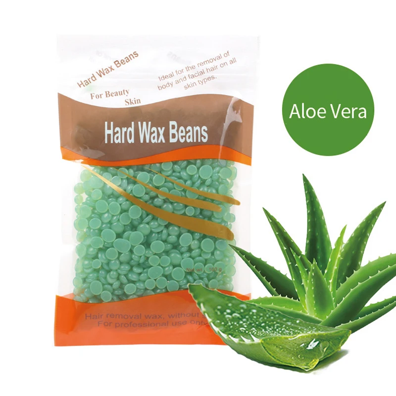 

100g Hard Wax Beans Solid Hard Depilatory Hot Film Hard Wax Pellet Waxing Bikini Leg Painless Hair Removal Bean
