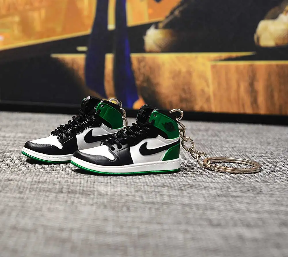 a pair w metal ring Дропшиппинг тапки обуви брелок 1 3D мини-кроссовки "OW CHICAGO" Спортивная обувь тапки брелки - Цвет: a pair w metal ring