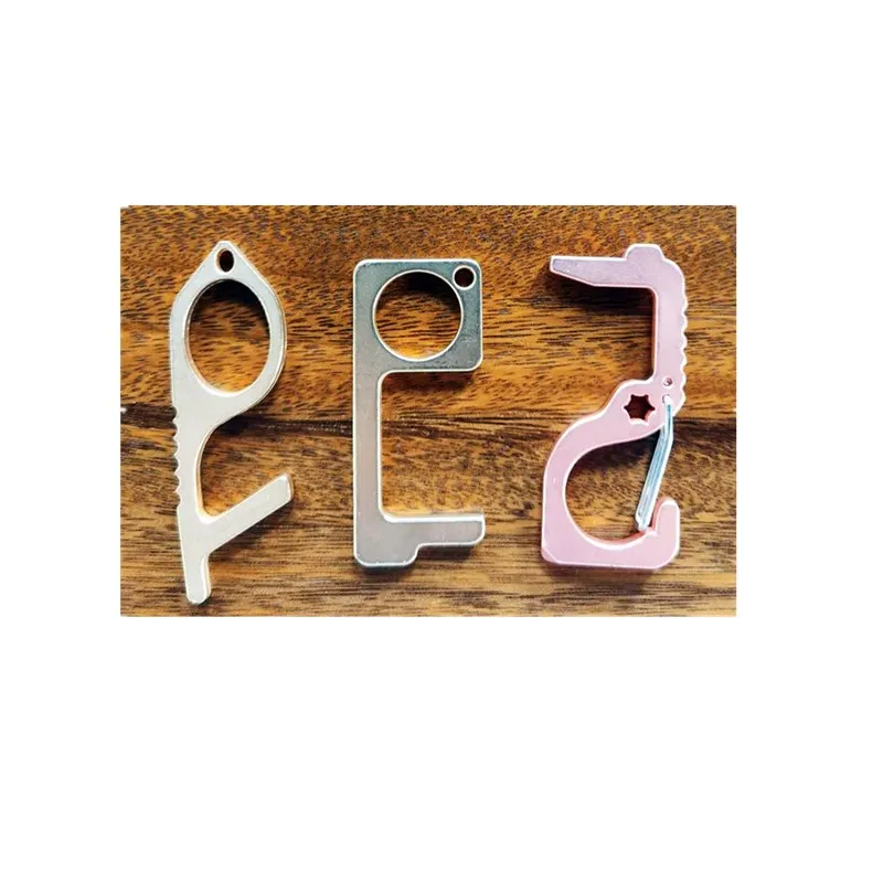 Портативный латунный бесконтактный брелок для ключей медный Бесконтактный