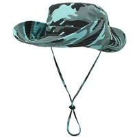 outfly outdoor uv protection wide brim bucket hat cowboy hat fishermans hat foldable camouflage beach hat