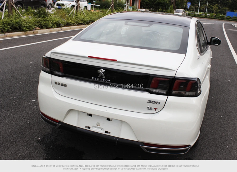 Спойлер на крышу багажника неокрашенный АБС пластик для Peugeot 308 2016 2019|Спойлеры и