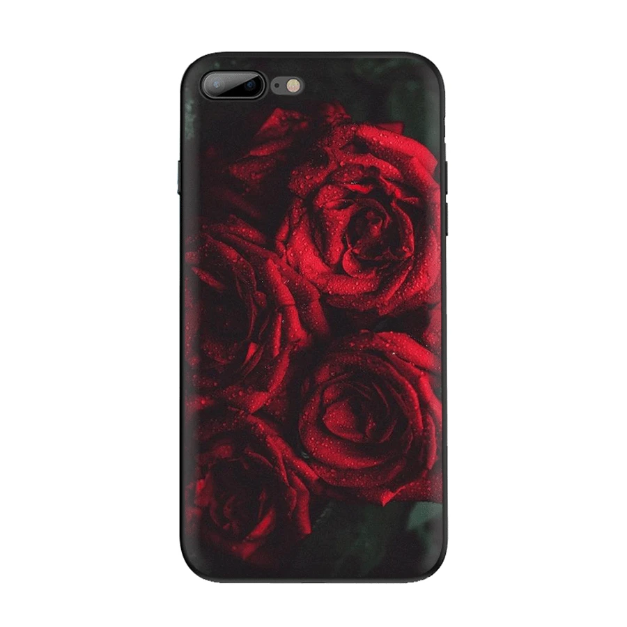 Чехол для iPhone 7 8 6 6s Plus 11 Pro XR X XS Max роскошный чехол красивый сад красные розы цветы