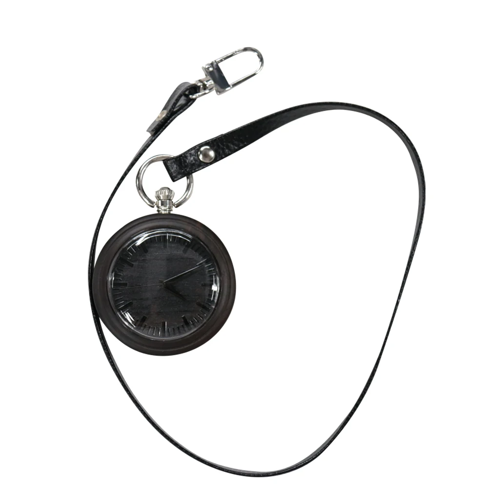 Pocket watch wooden watch new creative big dial chain watch quartz watch wholesale belt hanging watch woodwatch wooden watch