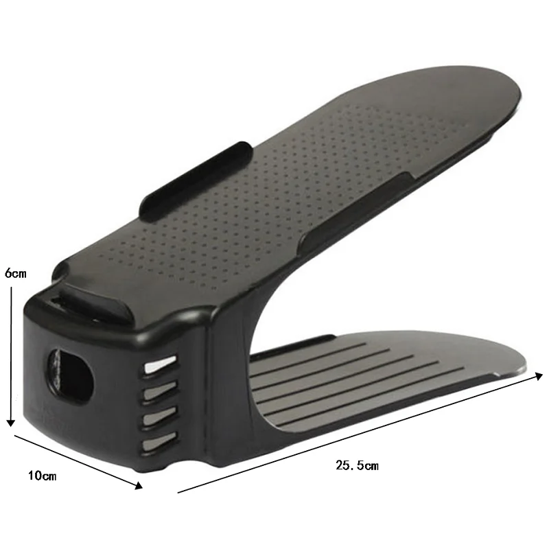 

80% Hot Sale 10Pcs Adjustable Double Layer Shelf Shoe Rack Holder Space-saving Storage Organizer Stand Creative PP Shoe Holder