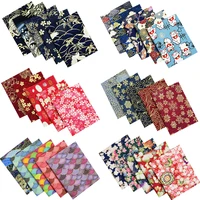 5pcs mixed japanese floral cotton cloth sewing quilting fabric for patchwork needlework diy kimono handicraft material 20x25cm