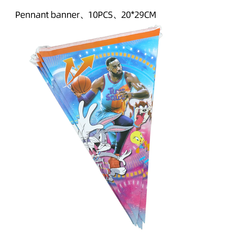 Украшения для баскетбола и вечеринки на день рождения Space Jam одноразовые скатерти