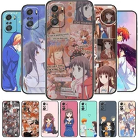 anime fruits basket cartoon phone case for xiaomi redmi note 10 9 9s 8 7 6 5 a pro s t black cover silicone back pre style